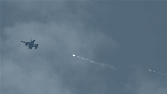 fighter in sky