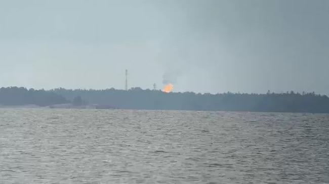 fire in gas field