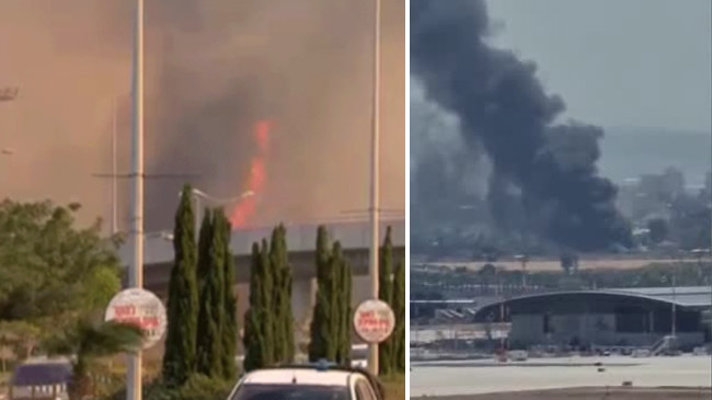 fire near ben gurion in israel 1