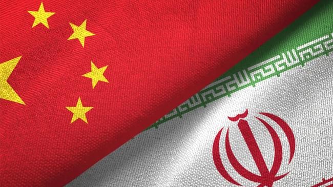 flag iran and china