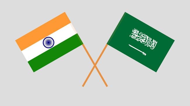 flag saudi arabia and india