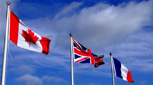 flag united kingdom france and canada