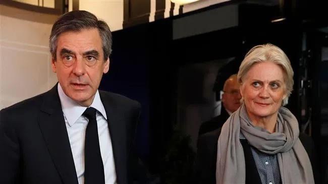 former french prime minister francois fillon with his wife