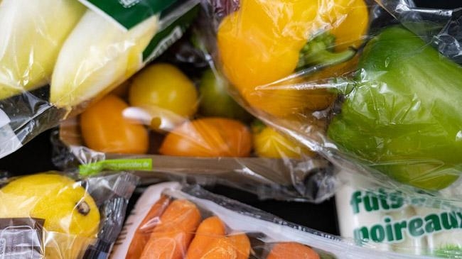 french ban plastic bag carrying vegetables fruits home