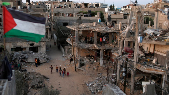 gaza palestine after israel air raid