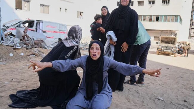 gaza woman crying