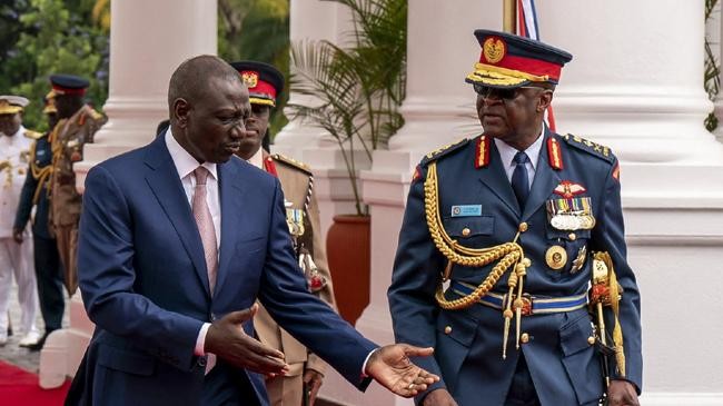 gen. francis ogolla speaks to kenyan president