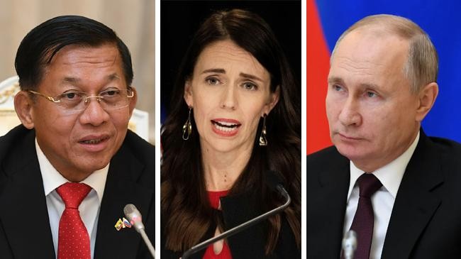 general min aung hlaing putin jacinda ardern