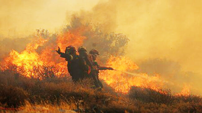 greece fire threatens