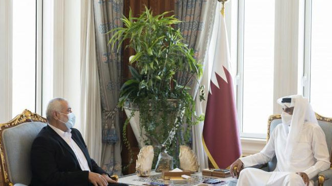 hanya meet qatar emir