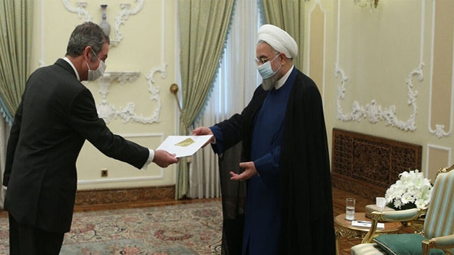 hasan ruhani with eu amasador