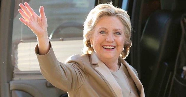 hillary cast her vote
