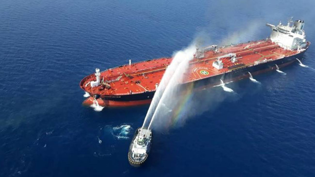 hit on iranian ship