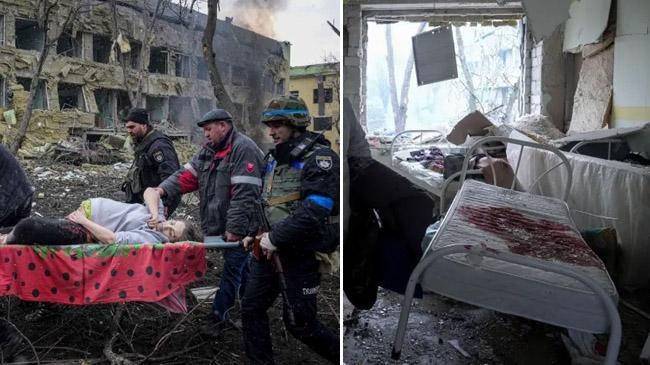 hospital damaged shelling mariupol