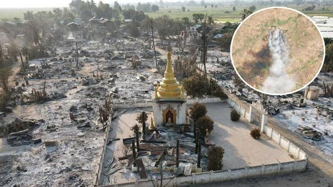 hundreds of villages on fire