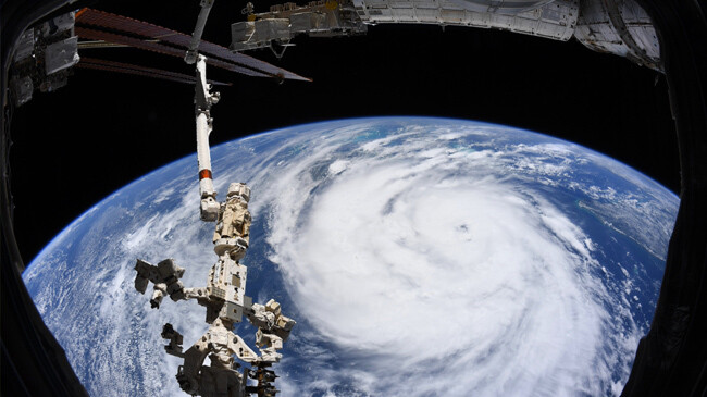 hurricane ida is seen by space station crew member