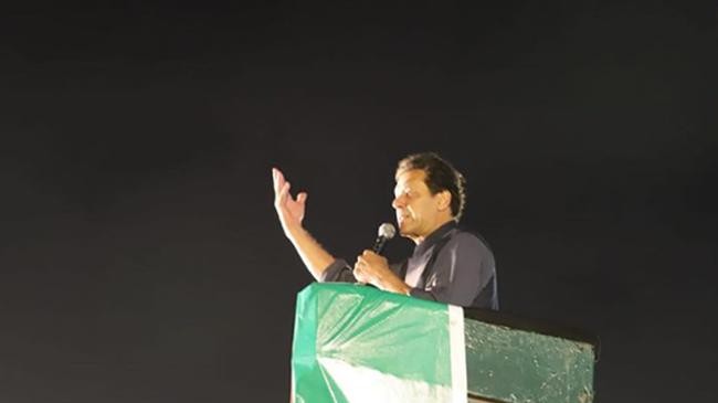imran khan addresses karachi rally