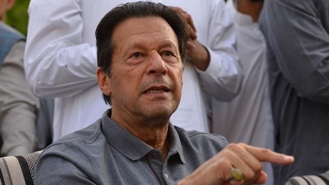 imran khan during a press conference