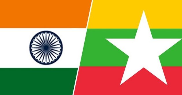 india myanmar flag