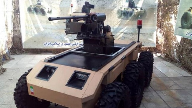 iran military robot vehicle