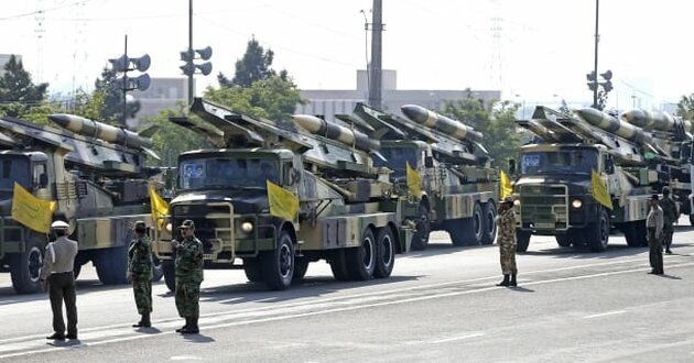 iran missile display