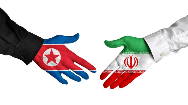 iran north korea flag