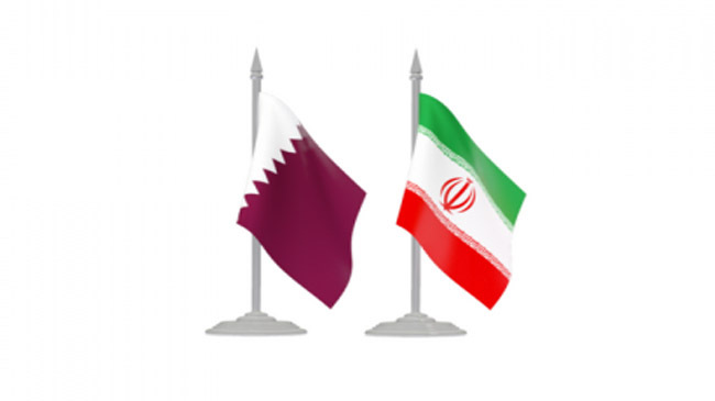 iran qatar flag