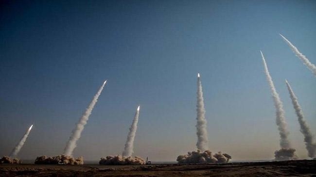 iran tests 16 missile same time