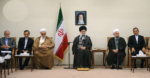 irans supreme leader with president