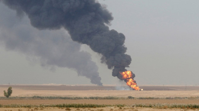 iraq oil well fire