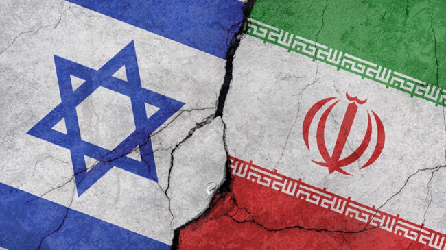 isarel and iran flag