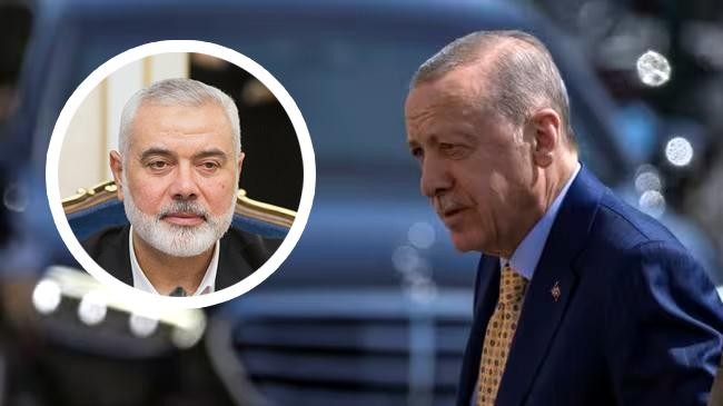 ismail haniyeh and recep tayyip erdogan