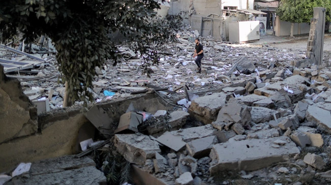 israel raid ruined gaza