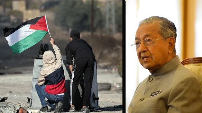 israeli flag and mahathir mohammad