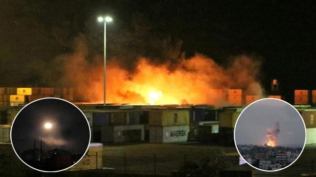 israeli missile hit on syrian port