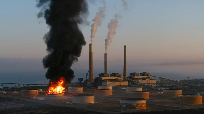 israeli pipeline is burning