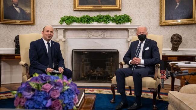 israeli prime minister naftali bennett on friday met president joe biden