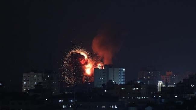 israeli warplanes bomb site in gaza