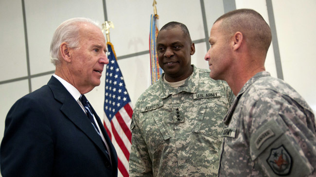 joe biden with us army