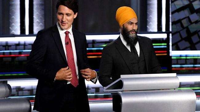 justin trudeau ndp leader jagmeet singh election debate