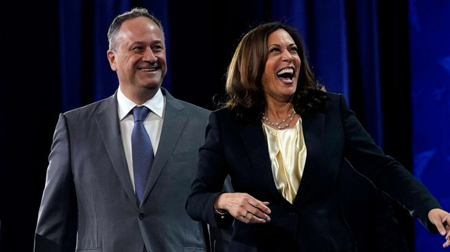 kamala harris with husband