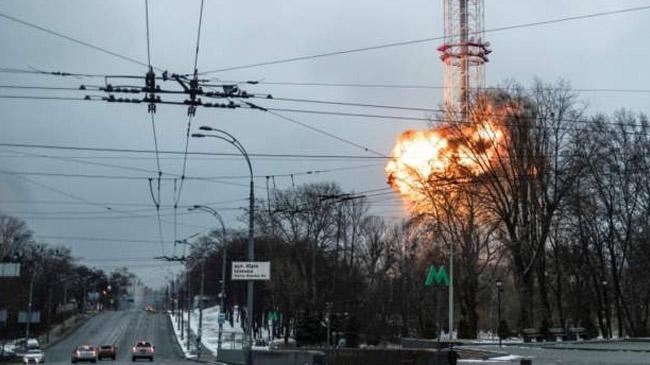 kyiv tv tower ukrainian russia