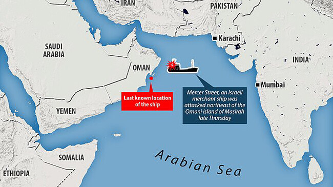 last location of israeli ship