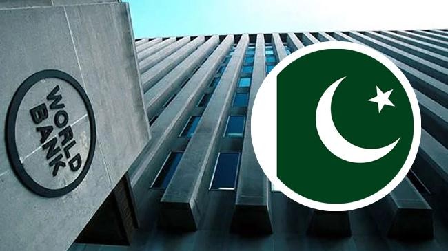 logo world bank and flag pakistan