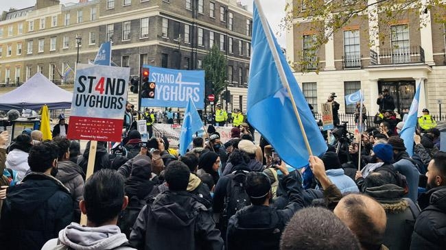 london protest rally wighur muslim