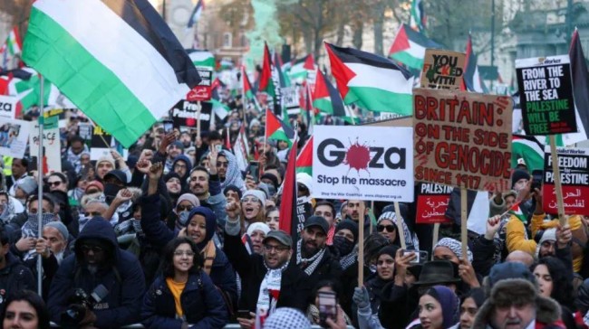 london rally gaza