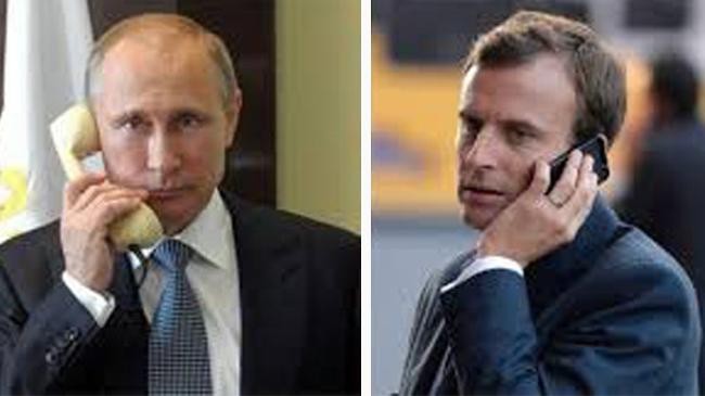 macron and putin phone
