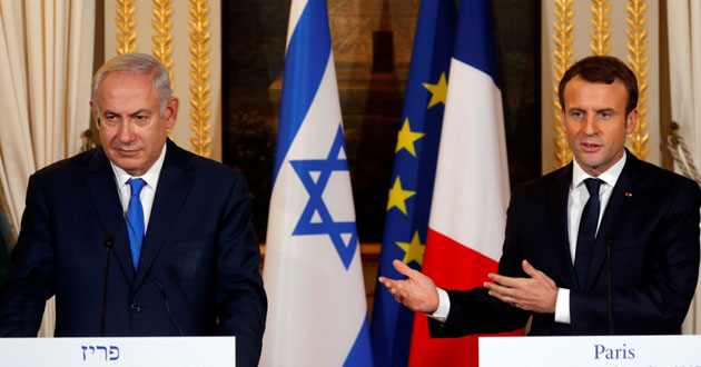 macron netanyahu talks