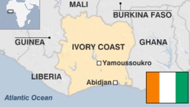 map ivory coast