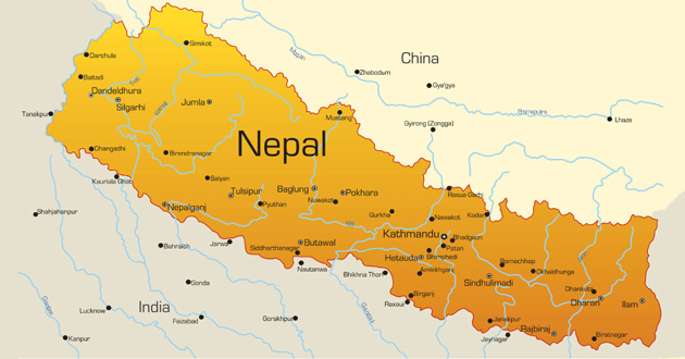 map nepal